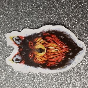 ART NATURE WOLF Fire waterproof Sticker
